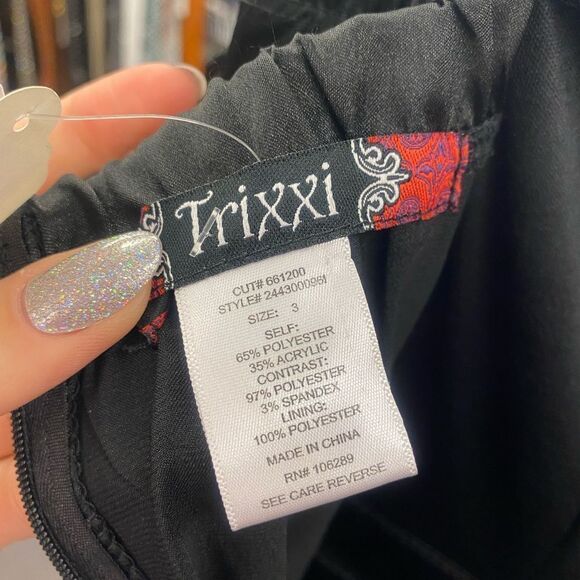 Trixxi Ladies 3 Strapless Dress Black Gray Metallic - Picture 2 of 3